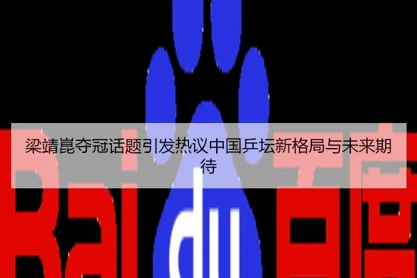 梁靖崑夺冠话题引发热议中国乒坛新格局与未来期待