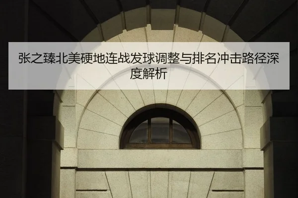 张之臻北美硬地连战发球调整与排名冲击路径深度解析